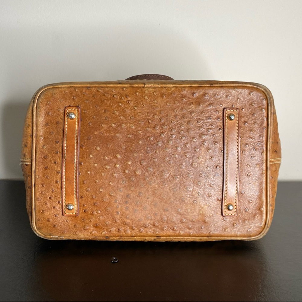 Dooney & Bourke Mustard Ostrich large Leather Tote - Picture 7 of 13